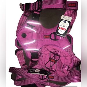 - Kong 4 piece bundle harness kong leash and Kong collar with and bag more…